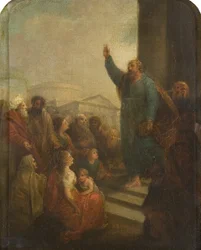 Saint Paul Preaching at Athens (study for, or reduced replica of altarpiece for St Paul