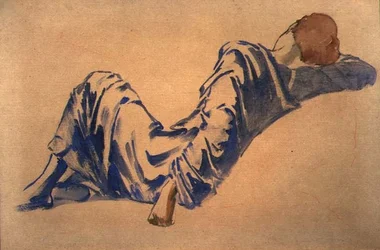 Study of a Sleeping Courtier for the Briar Rose Series: The Council Room