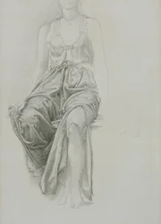 Drapery study for King Cophetua, c.1883