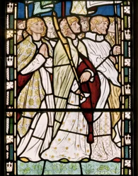 Saints bearing banners