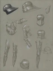 Studies of a Suit of Armour, 1875