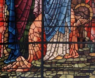 The Crucifixion Window (detail), Mary Magdalene, 1888