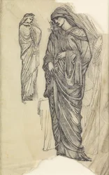 Two Studies of a Lady in a Long Flowing Garment