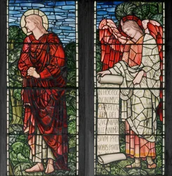 St Mary The Virgin, St John & Angel with Scroll, 1895