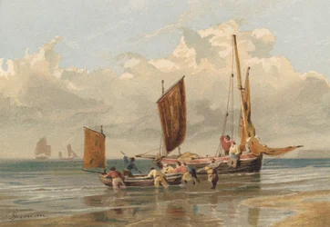 A Dead Calm, Brighton Fishing-Boats Going Off