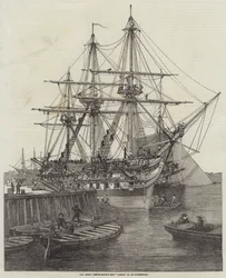 HM Screw Line-of-Battle Ship Caesar, 90, at Portsmouth