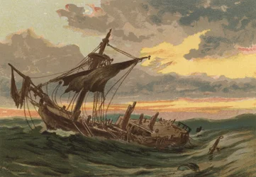 Sunset at Sea, The Abandoned Ship