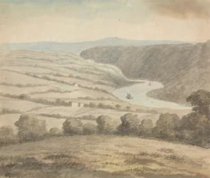 River Landscape with Boats