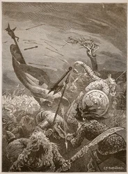 Death of Harold at the Battle of Hastings, Illustration from 