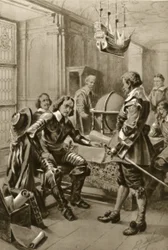 Robert Blake Calls on Oliver Cromwell in the Council Room in Whitehall
