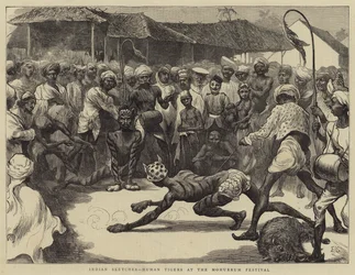 Indian Sketches, Human Tigers at the Mohurrum Festival