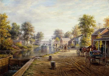 Scene along the Delaware and Hudson Canal