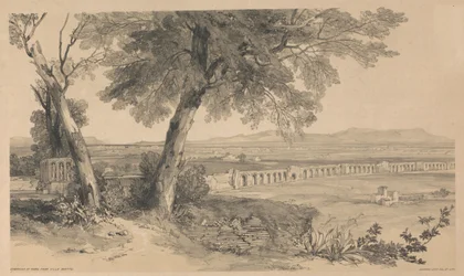 Campagna of Rome from Villa Mattei, from Views in Rome and its Environs, 1841