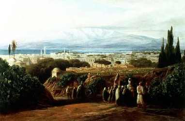 City with cemetery