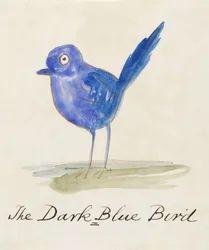 The Dark Blue Bird, from Sixteen Drawings of Comic Birds