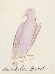 The Lilac Bird, from Sixteen Drawings of Comic Birds