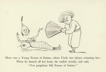 There was a Young Person of Janina, whose Uncle was Always a-Fanning Her