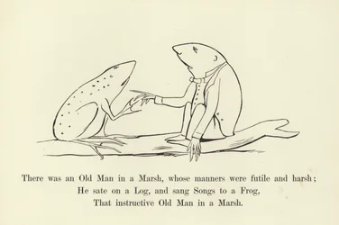 There was an Old Man in a Marsh, whose manners were futile and harsh
