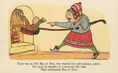 There was an Old Man of Peru, who watched his wife making a stew
