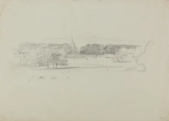 View across a Meadow to a Church, 1834
