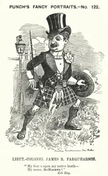 Punch cartoon: James Ross Farquharson, Scottish soldier
