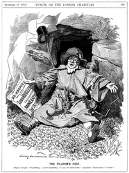 The Pilgrims Rest, caricature of Paul Kruger, South African politician, 1900