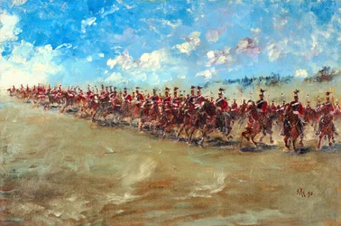 16th Lancers advancing at a gallop, 1898