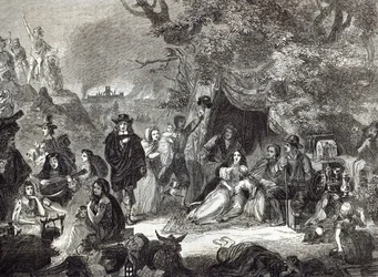 Highgate Fields During the Great Fire of London in 1666