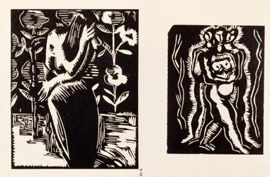Study, illustration from a volume containing woodcuts by seven artists, published by the Omega Workshops Ltd, London