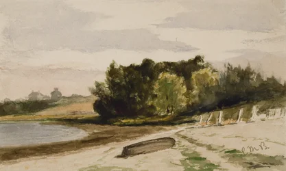 Landscape with Log on the Beach (#40), c. 1880