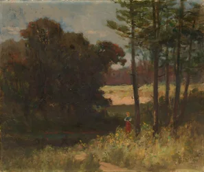 Untitled Landscape with Trees and Woman, 1894