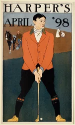 Man Playing Golf, April 