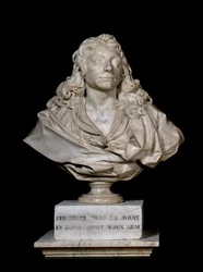 Portrait bust of Sir Christopher Wren, 17th century