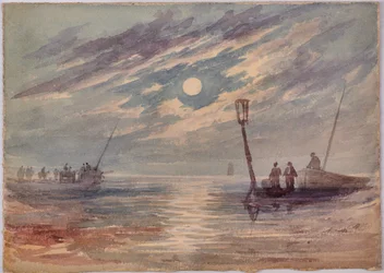 Seascape at night