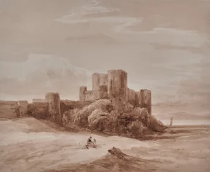 Seascape with castle