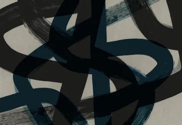 Intertwined Blue Strokes