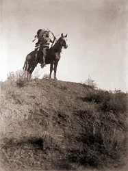Absaroke Warrior on Horseback