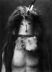 Navajo Indian Dressed Up as Goddess Haschebaad