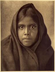 Qahatika girl. Photo taken from volume 2 of Edward S. Curtis
