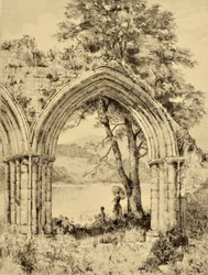 The Forth: Lake of Menteith from Inchmahome Priory, c.1880