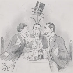 A Celebrated Luncheon a Trois (The Three Isaacs)