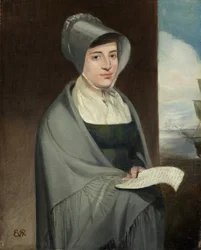 Portrait of a Lady in a Grey Bonnet and Shawl