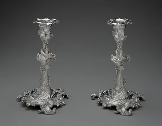 Pair of candlesticks, c.1755-56