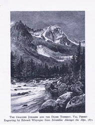 The Grand Jorasses and the Doire Torrent, Val Ferrett