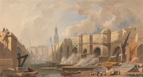 Old and New London Bridge