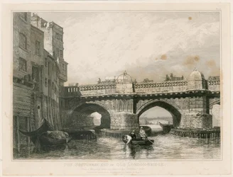 The Southwark End of Old London Bridge