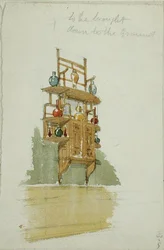Design for a Monkey Cabinet, c.1876