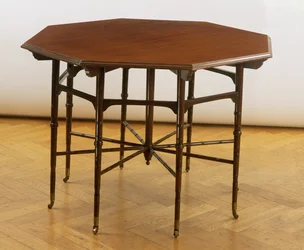 Octagonal table, manufactured by Collinson and Lock