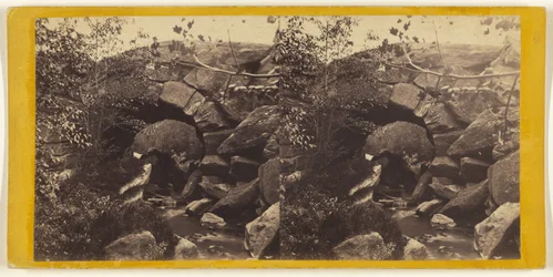 Central Park. Rustic Stone Bridge, Carrying the Drive over the Walk and Brook, North End of the Park