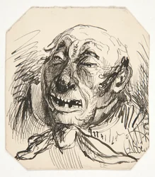 Caricature of a Balding Man